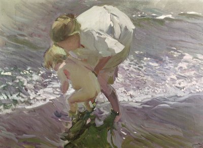 Bathing on the Beach, 1908 by Joaquín Sorolla
